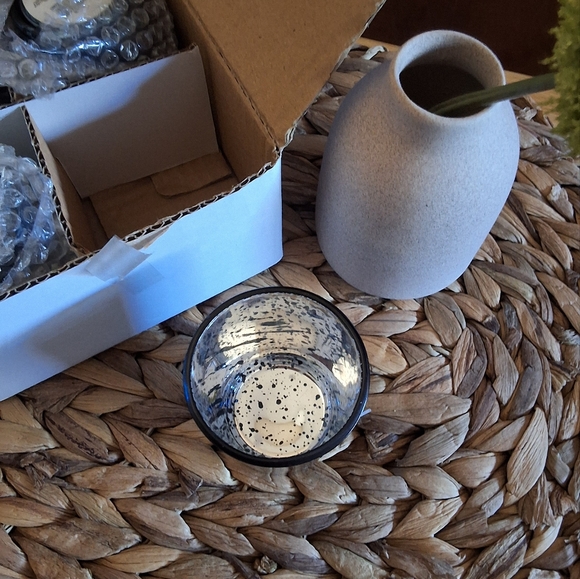 BNIB KATE ASPEN Set Of 4 Elegant Blue and Gold Candle Holder - Picture 3 of 11